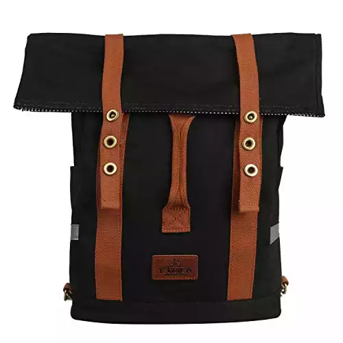 TOURBON Canvas Convertible Backpack Panniers
